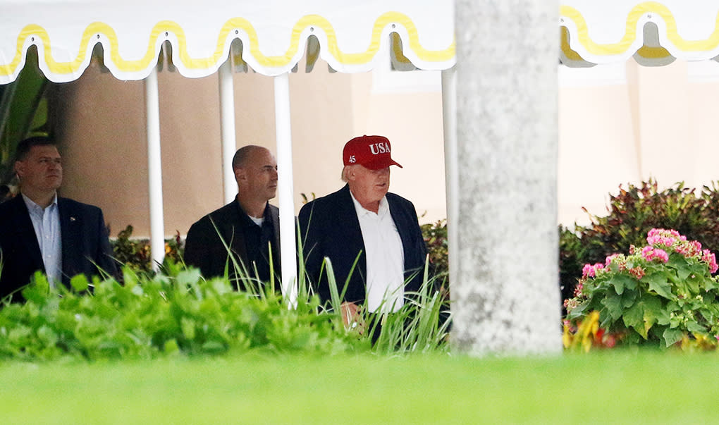 U.S. President-elect Donald Trump was spotted departing his estate in Palm Beach, Florida, on November 27, 2016, (REUTERS/Joe Skipper - RTSTKVJ)