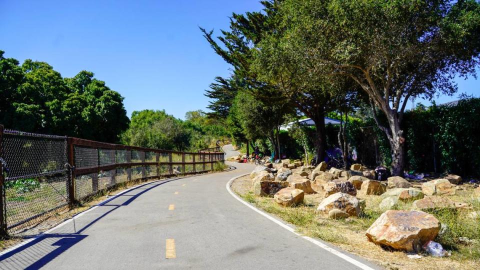 The Bob Jones Trail in San Luis Obispo is a common location for homeless encampments to form. Though the city said it routinely cleans up encampments to prevent public health and safety problems, homeless residents said these cleanups often involve significant losses in personal property.