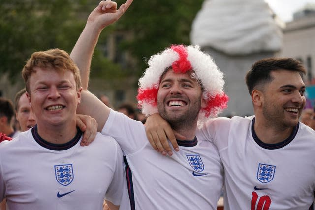 Fans watching Ukraine v England