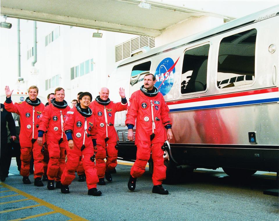 Astronauts and Astrovan NASA Photo