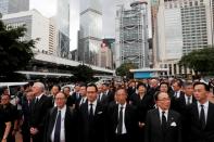 FILE PHOTO: Thousand of legal professionals wearing black stage a silent protest in Hong Kong