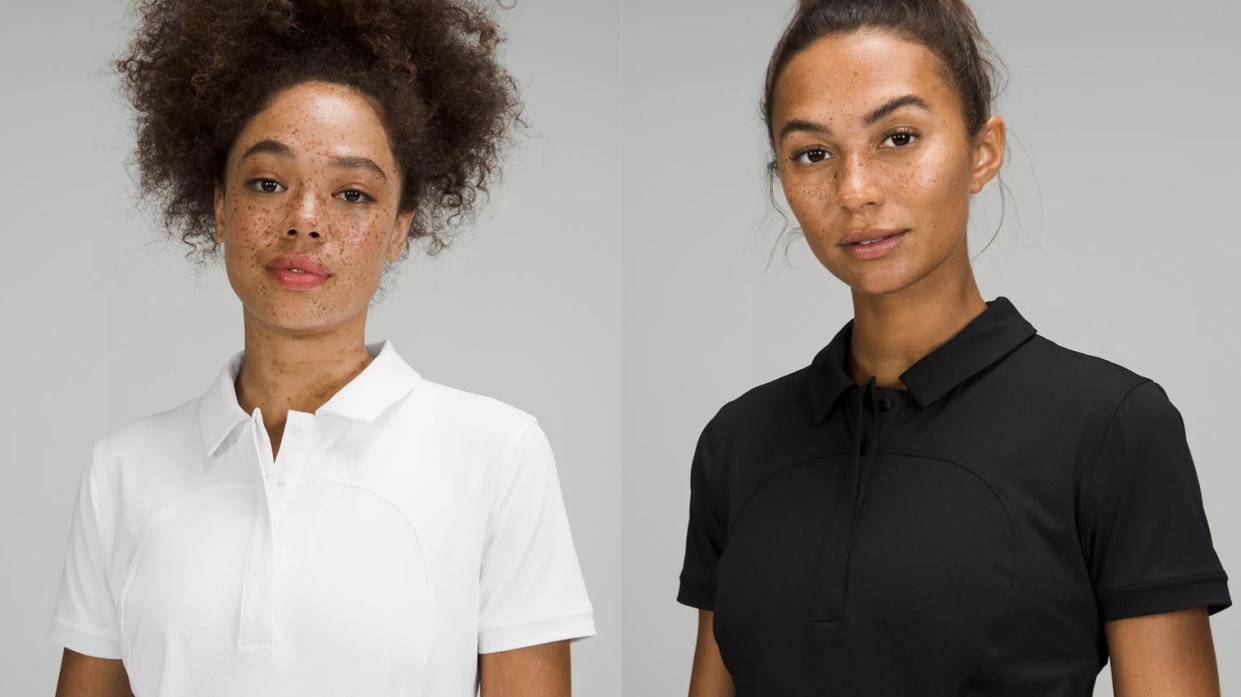 Lululemon shoppers are obsessed with this sleek and stretchy polo shirt. (Photos via Lululemon)