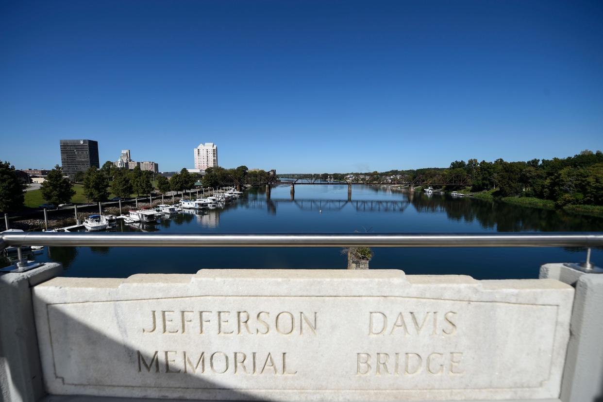 FILE - The new Fifth Street pedestrian bridge on Tuesday, Sept. 27, 2022.