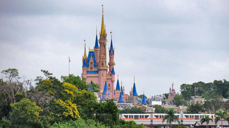 PHOTO: Cinderella Castle in the Magic Kingdom at Walt Disney World is seen, June 3, 2023, in Lake Buena Vista, Fla. (Joe Burbank/Orlando Sentinel/Tribune News Service via Getty Images)