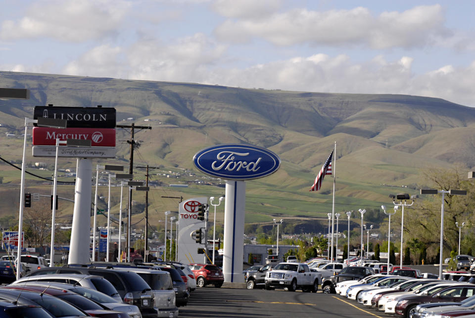 Ford Pickup Dealer.  (Photo: Frances Dean/Corbis via Getty Images)