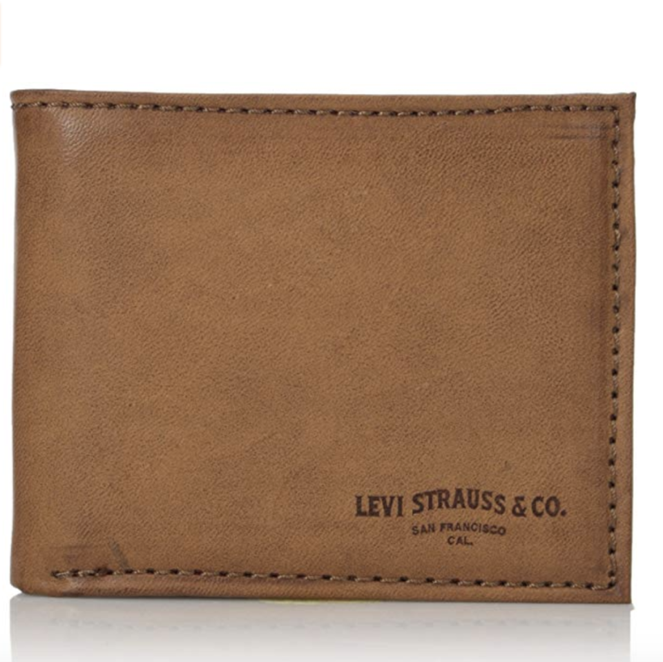 Levi’s Men’s Extra Capacity Leather Slimfold Wallet. (Photo: Amazon)