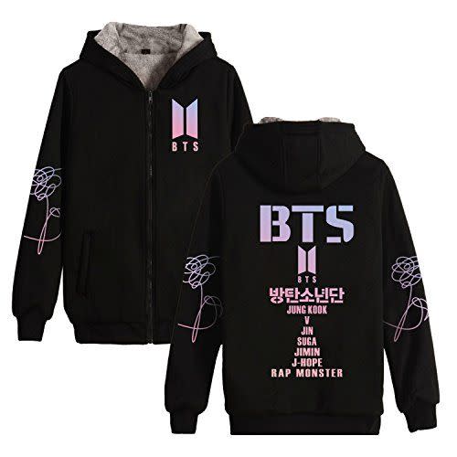 12) BTS Love Yourself Gray Hoodie