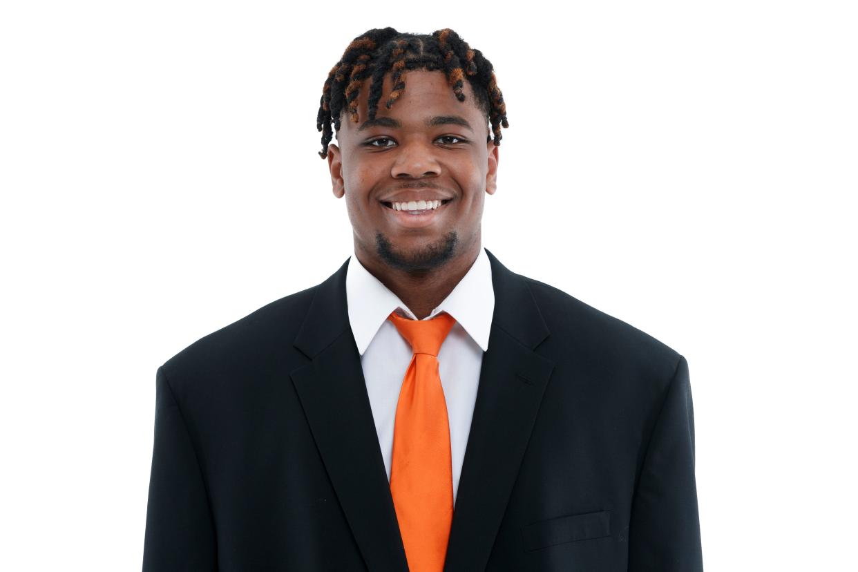 KNOXVILLE, TN - July 20, 2023 - Defensive Line Chandavian Bradley #38 of the Tennessee Volunteers headshot taken in Knoxville, TN. Photo By Emma Corona/Tennessee Athletics