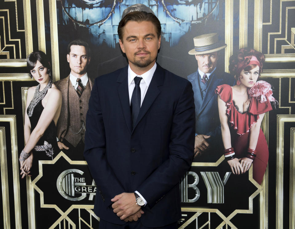 Leonardo DiCaprio arrives at the World Premier of The Great Gatsby May 1, 2013 at Avery Fisher Hall at Lincoln Center New York.