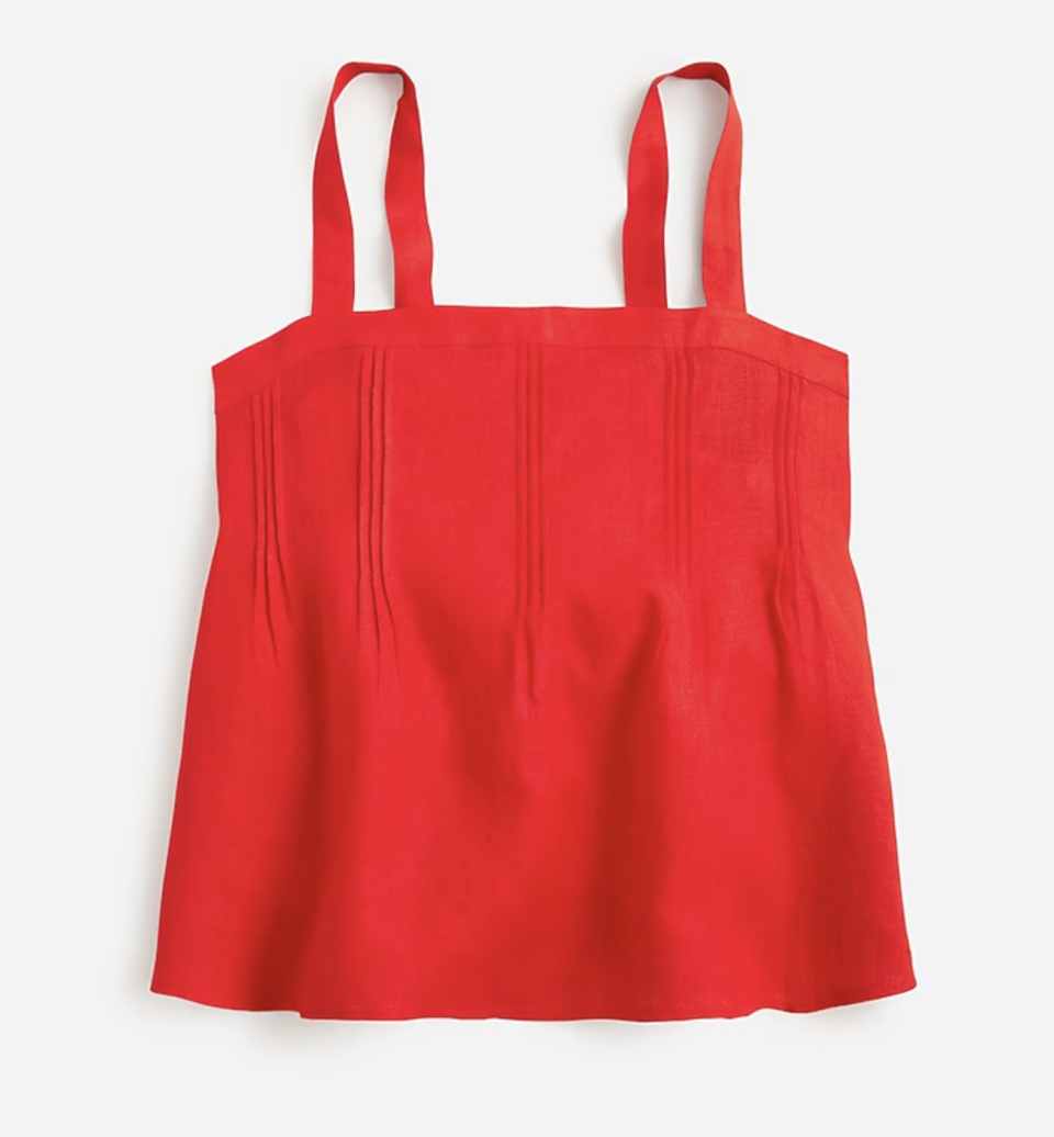 J.Crew Bow-back linen top