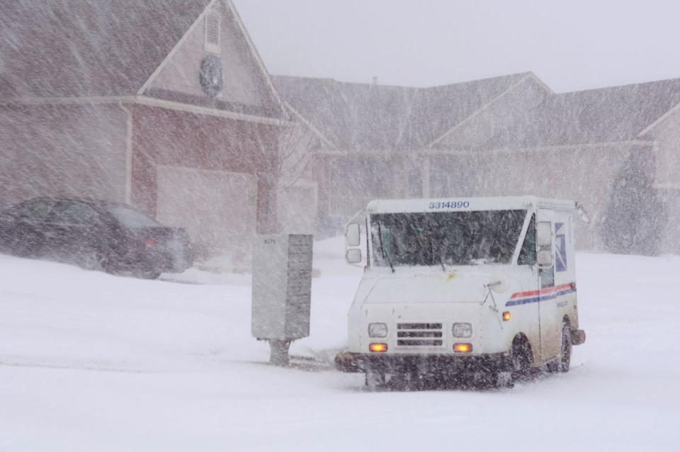 <p>While it's not officially recognized, <a href="https://www.reddit.com/r/AMA/comments/8nkvx9/i_am_a_letter_carrier_with_the_united_states/dzx6b5j/" rel="nofollow noopener" target="_blank" data-ylk="slk:mail carriers;elm:context_link;itc:0;sec:content-canvas" class="link ">mail carriers</a> take this unofficial creed to heart: "Neither snow nor rain nor heat nor gloom of night stays these couriers from the swift completion of their appointed rounds."</p>