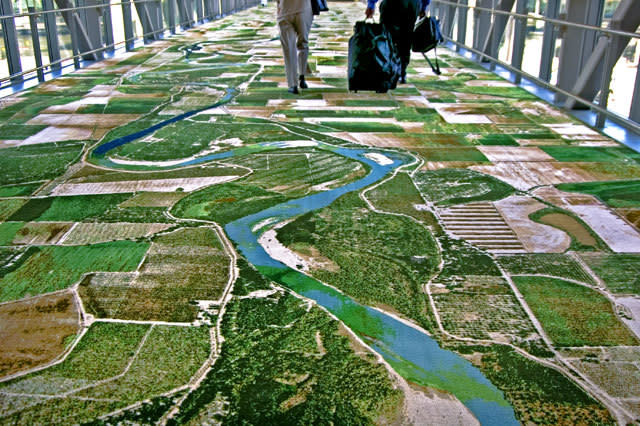 This photorealistic carpet offers an amazing bird’s-eye view. 