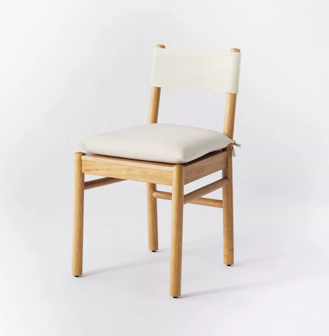Threshold with Studio McGee Emery Wood Dining Chair with Upholstered Seat and Sling Back
