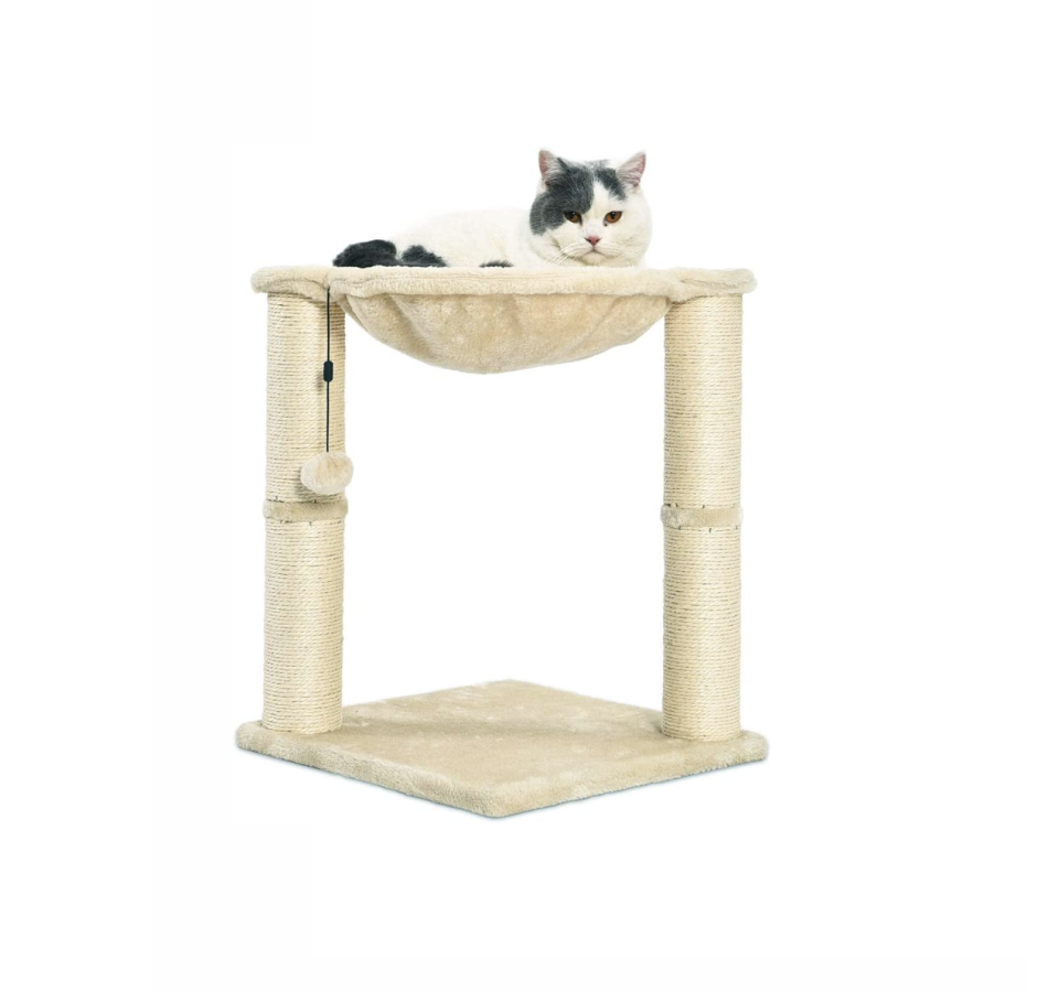 2) Cat Tower with Hammock and Scratching Posts