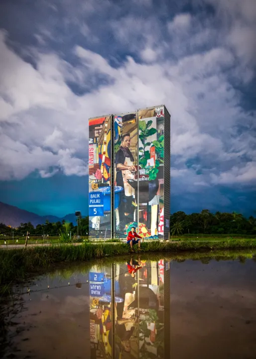 檳城國際貨櫃箱藝術節（PICAF: Penang International Container Art Festival）造就當地不少藝術壁畫。（檳城環球旅遊局提供）
