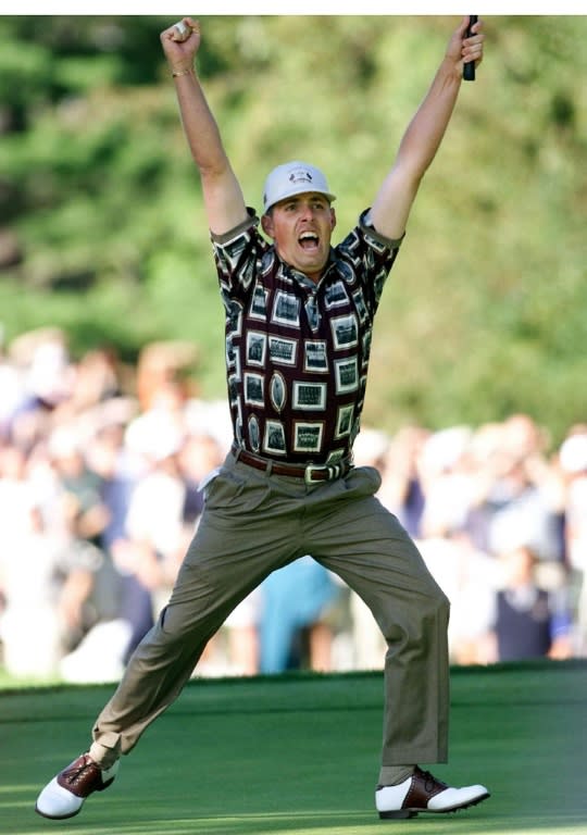 Justin Leonard's putt sparked unsavoury celebrations to end the 'Battle of Brookline'