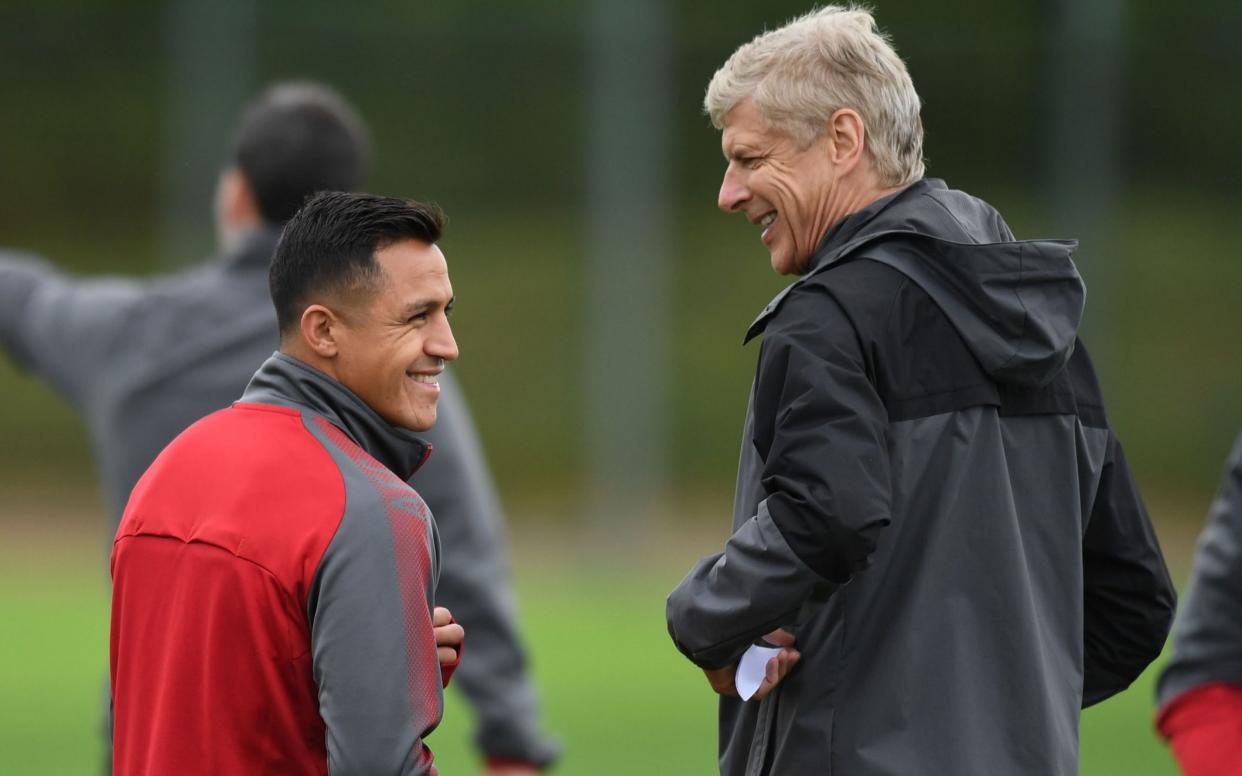 Alexis Sánchez and Arsène Wenger - Arsenal FC