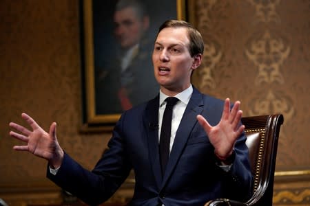 Jared Kushner speaks during an interview with Reuters