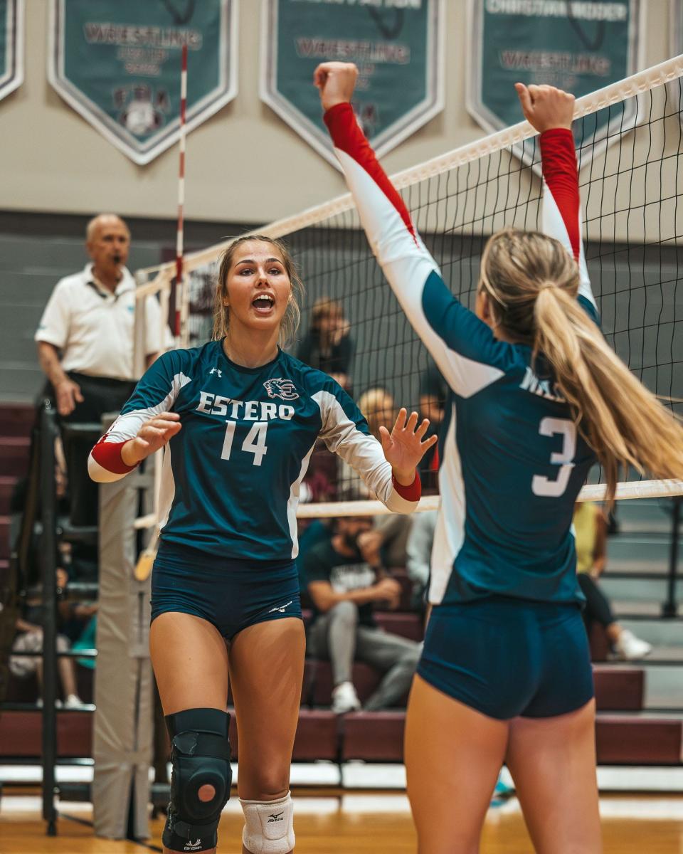 The First Baptist volleyball team hosted the Estero Wildcats on Tuesday, Sept. 26 at First Baptist Academy in Naples. The Lions won 3-0 over the Wildcats.