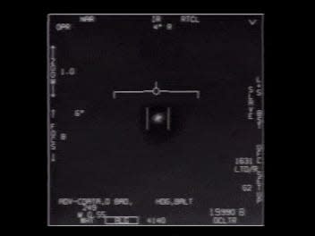 a video shows a UAP spotted by US Navy personel