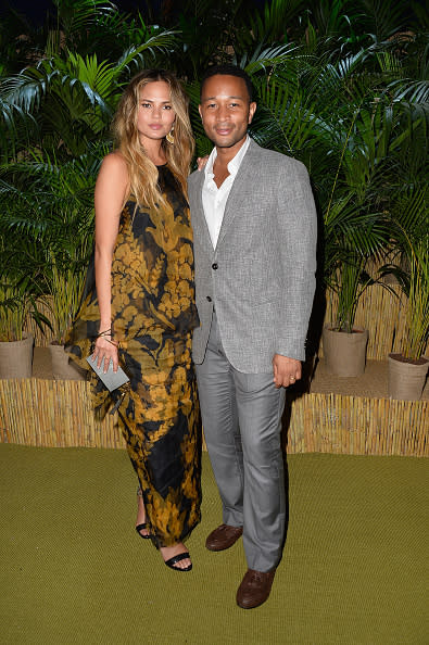 Chrissy Teigen and John Legend coupled up at the Leonardo DiCaprio Foundation 2nd Annual Saint-Tropez Gala.