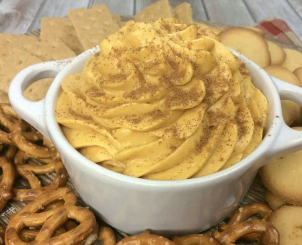 <p>Pam Beth</p><p>This creamy, delicious, super simple pumpkin cheesecake dip is a snap to make using only five ingredients. </p><p><strong>Get the recipe: <em><a href="https://parade.com/842802/pambeth/so-simple-pumpkin-cheesecake-dip/" rel="nofollow noopener" target="_blank" data-ylk="slk:Pumpkin Cheesecake Dip;elm:context_link;itc:0;sec:content-canvas" class="link rapid-noclick-resp">Pumpkin Cheesecake Dip</a></em></strong></p>