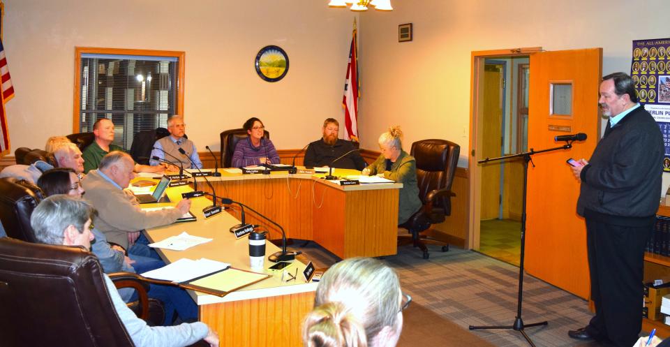 Holmes County Commissioner Dave Hall spoke with Millersburg council about potential partnership opportunities on projects between the county and the village.
