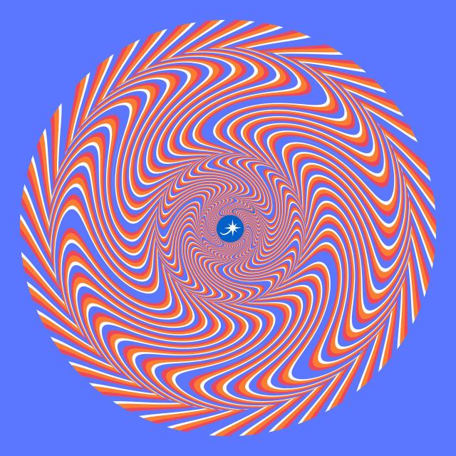 Does this colourful spiral spin or not? This hypnotic optical