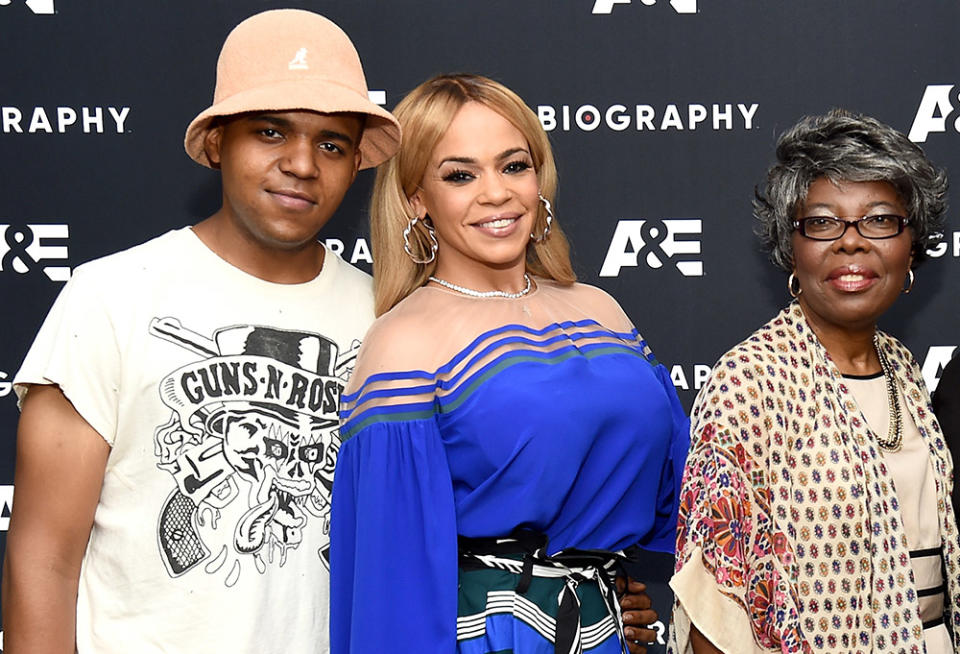 (L-R) C.J. Wallace, Faith Evans, Voletta Wallace