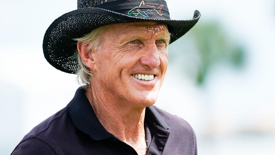 Greg Norman, pictured here at the Honda Classic Pro-Am in Florida in 2019.