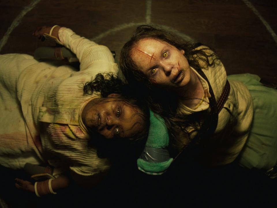Angela Fielding (Lidya Jewett) and Katherine (Olivia O’Neill) in "The Exorcist: Believer."