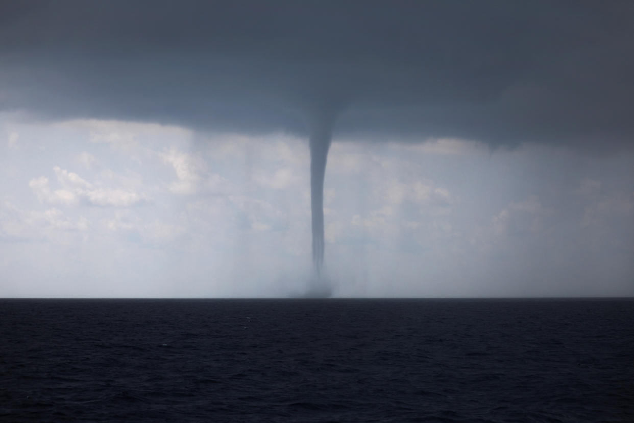 A waterspout is formed during a storm in the Mediterranean Sea, October 1, 2018. REUTERS/Alkis Konstantinidis