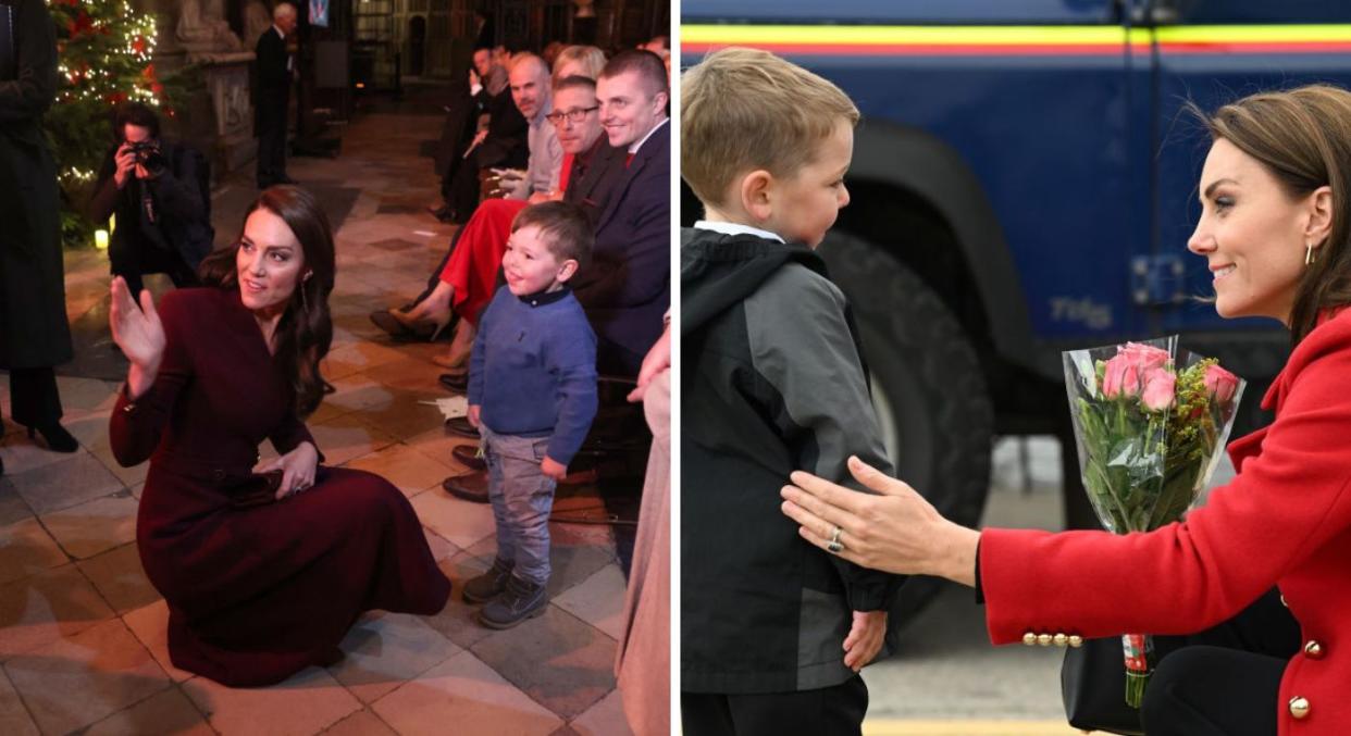 Stock image of Kate meeting Theo Crompton on both occasions. (Getty Images)