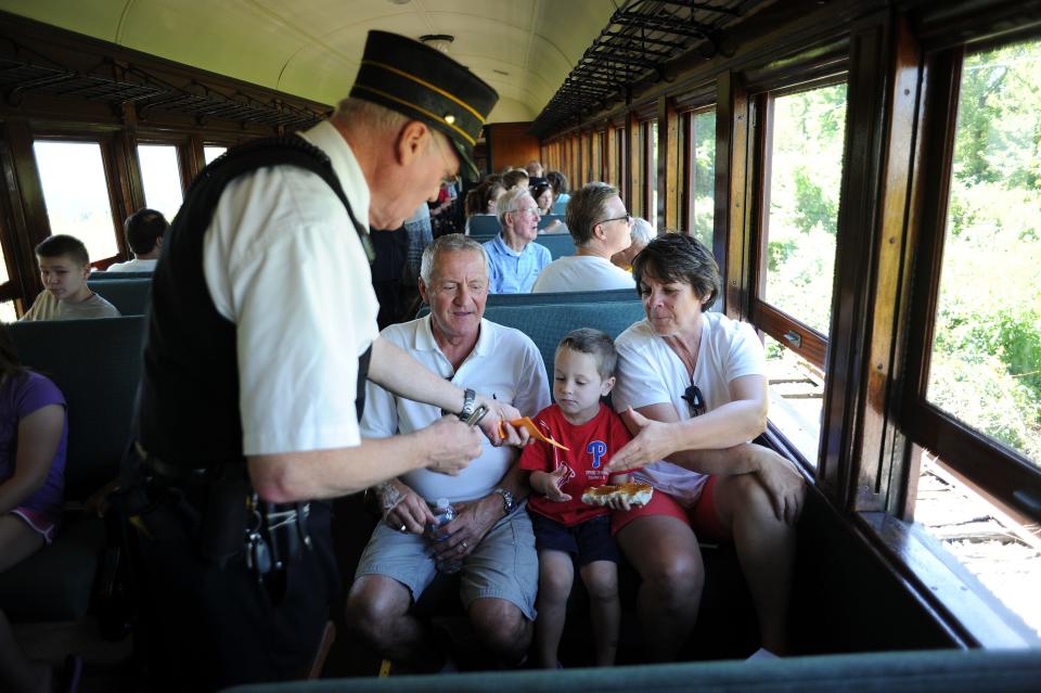 Enjoy a fall excursion aboard the New Hope Railroad.