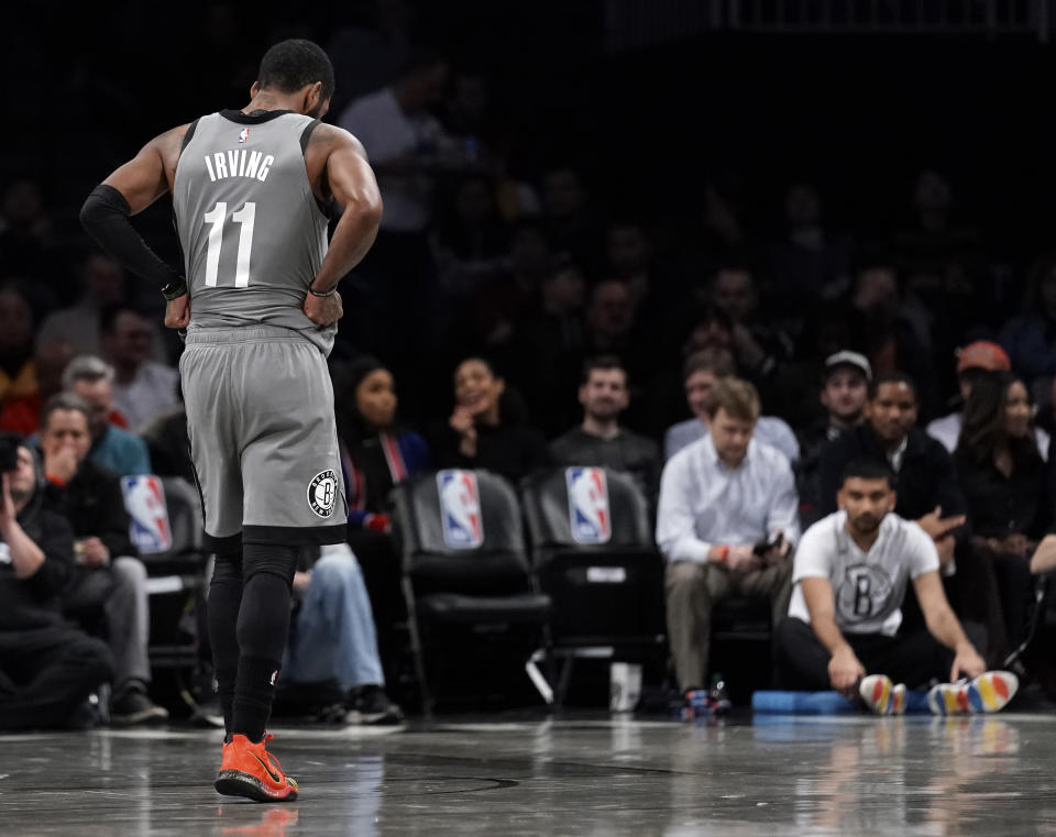 Kyrie Irving's season-ending surgery is a reminder of Brooklyn's brief championship window. (Paul Bereswill/Getty Images)