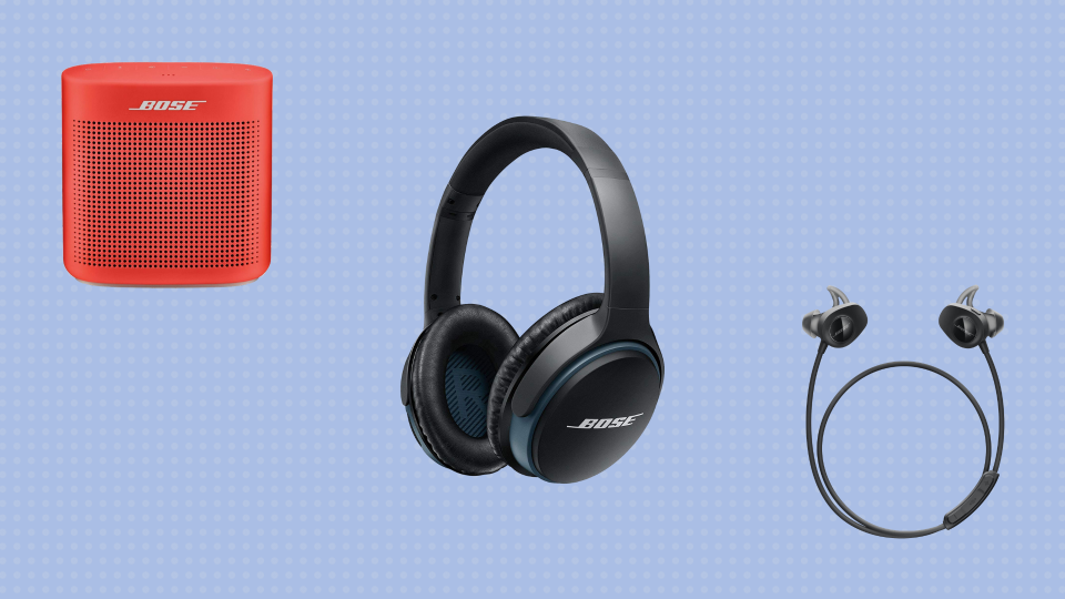 Deep discounts on Bose speakers, headphones, earbuds, and more (sounds good to us). (Photo: Bose)