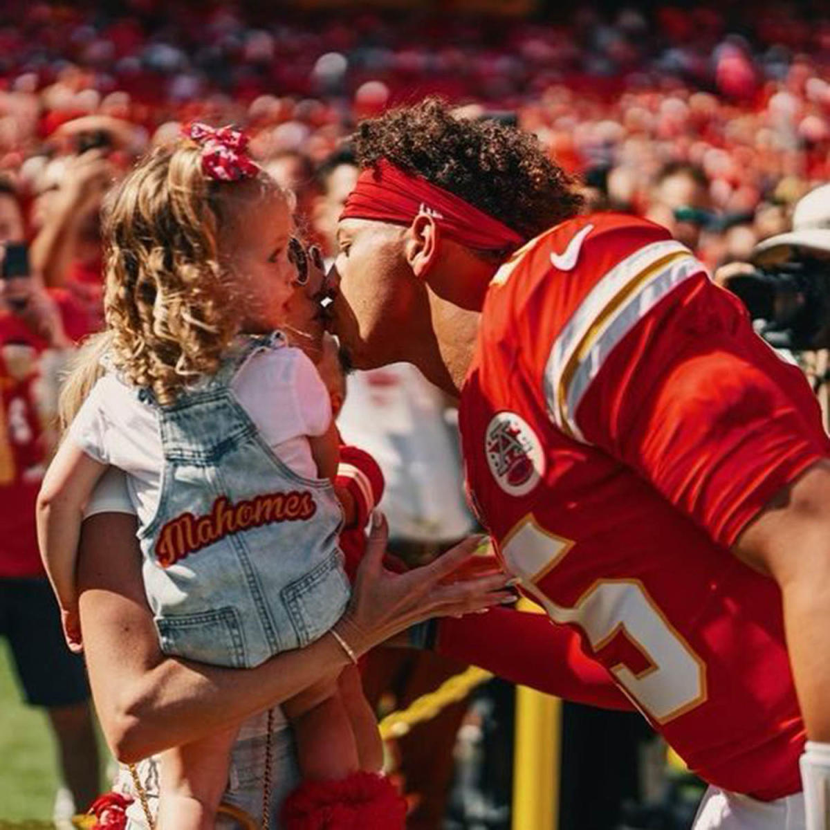 Proud dad Patrick Mahomes, wife Brittany Matthews and toddler