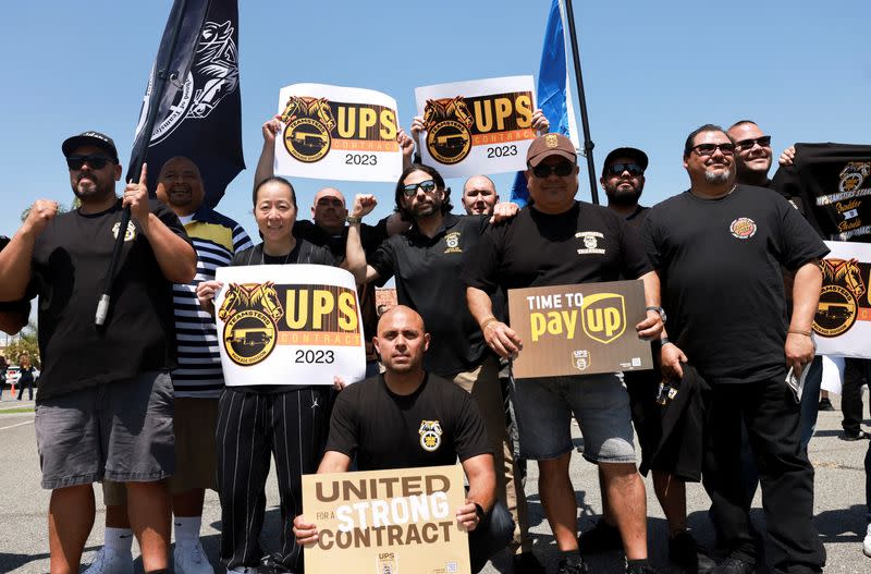 United Parcel Service and the Teamsters hold a rally in Orange
