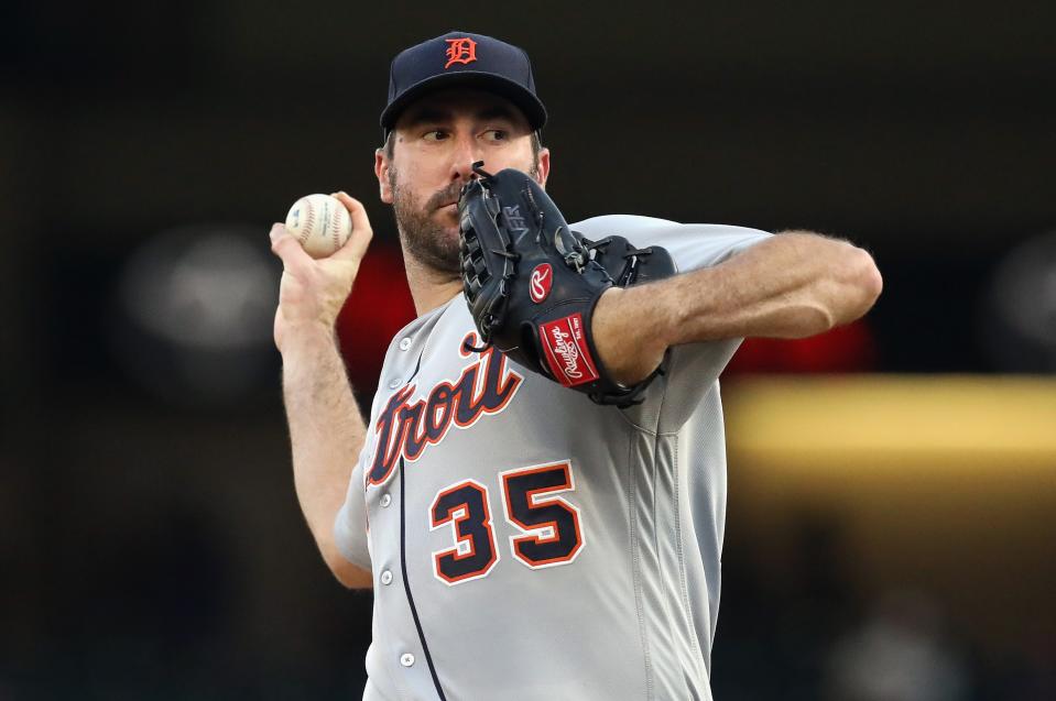 The Houston Astros and Chicago Cubs have shown interest in Justin Verlander. (Photo by Ronald Martinez/Getty Images)