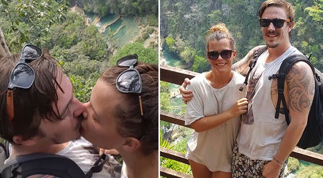 The couple had only been travelling for eight weeks out of their nine-month rip before this incident happened. Photos: Facebook / Jayson Peter Kelly