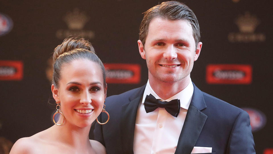 Pictured here, Patrick Dangerfield and his wife Mardi. 