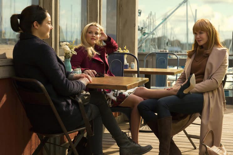 Reese Witherspoon, Nicole Kidman and Shailene Woodley in 'Big Little Lies'. (Photo: HBO)
