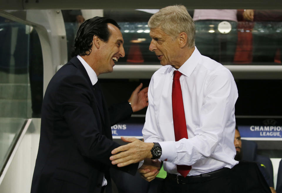 Emery admiratif du travail de Wenger à Arsenal (photo Reuters).