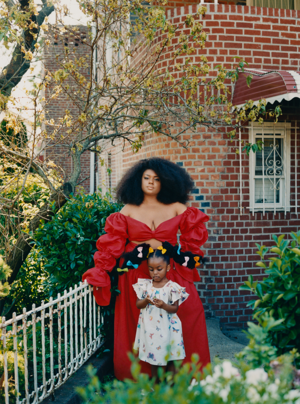 On Naeemah: Fe Noel top and pants. On Milah: Lindsey Berns dress. 
PHOTOGRAPHED BY HEATHER HAZZAN