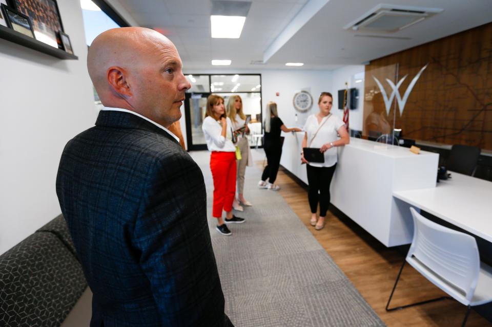 New Willard Superintendent Eric Wilkin tours Willard Intermediate School South during a facilities meeting with architects and school board members on Wednesday, June 29, 2022.