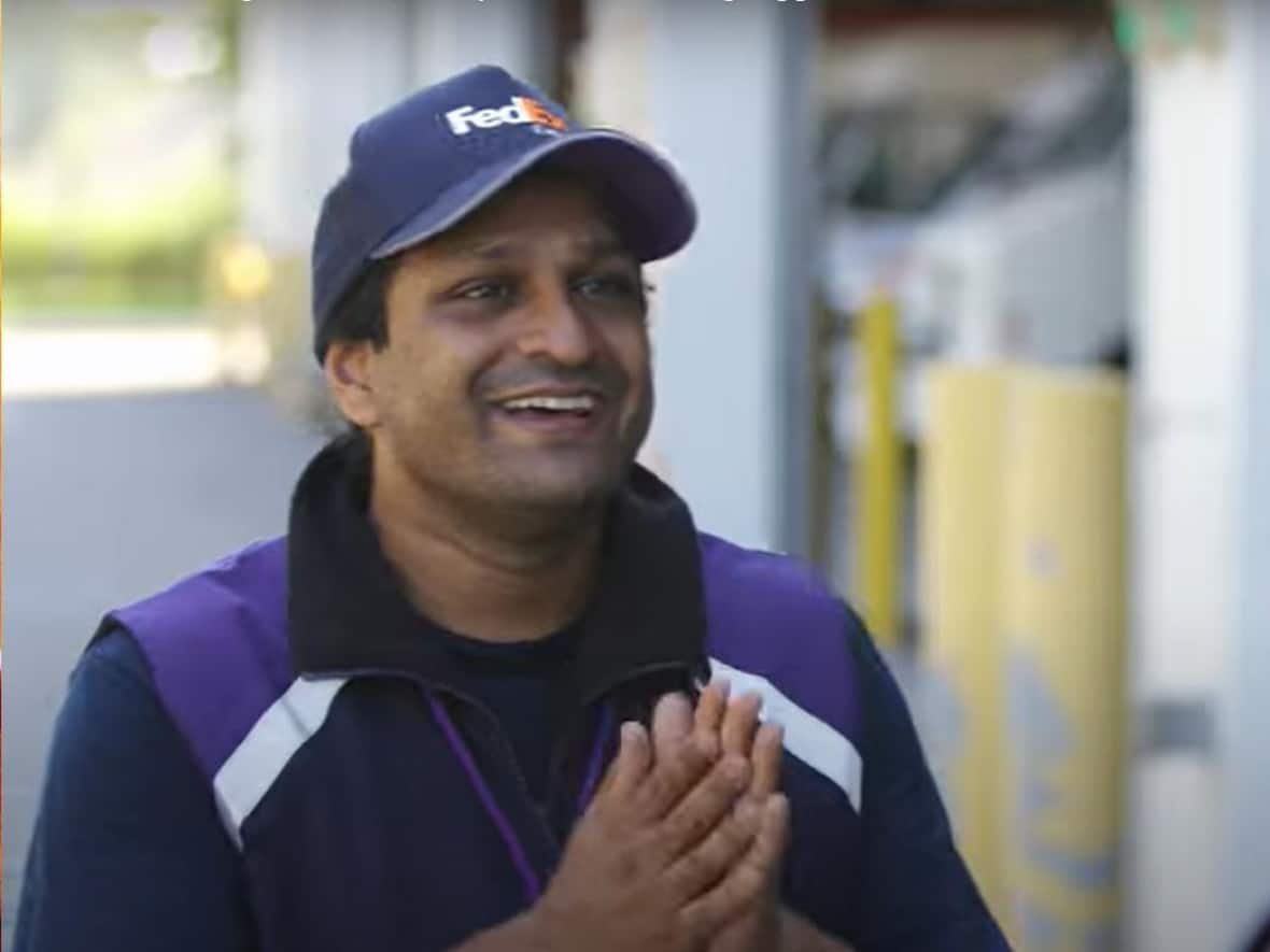 A GoFundMe page for Ramroop identifies him as a cargo handler for FedEx Canada. A video on the company's YouTube page features Ramrooop speaking about his job saying his work place feels 