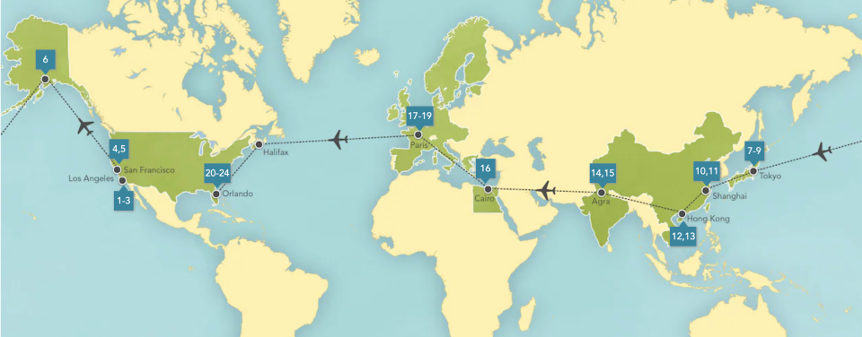 Itinerary for Disney Parks Around The World – A Private Jet Adventure - Credit: Disney