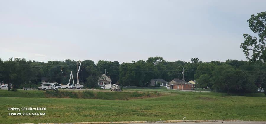 A storm caused extensive damage in Junction City on June 28, 2024. (Courtesy Jeffrey S Wenger DK101 Storm Spotter)