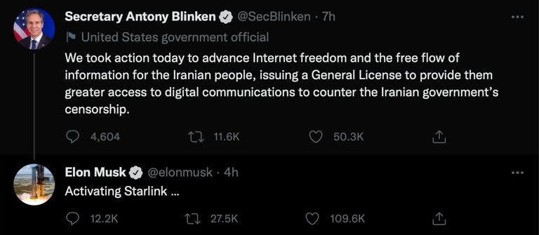 La confirmación de Elon Musk en Twitter.