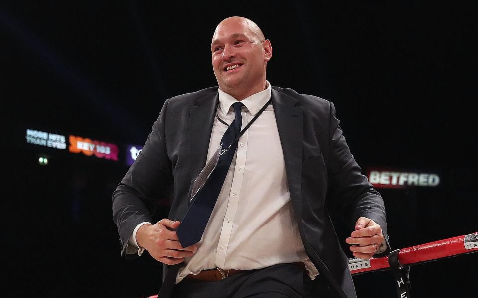 Tyson Fury is back and heading for a ring return in 2018 when he hopes to take on Anthony Joshua in 'the biggest fight ever held in Britain'  - PA